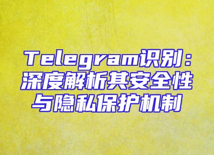 Telegram识别：深度解析其安全性与隐私保护机制