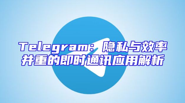 Telegram：隐私与效率并重的即时通讯应用解析