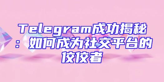Telegram成功揭秘：如何成为社交平台的佼佼者