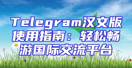 Telegram汉文版使用指南：轻松畅游国际交流平台