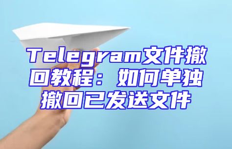 Telegram文件撤回教程：如何单独撤回已发送文件