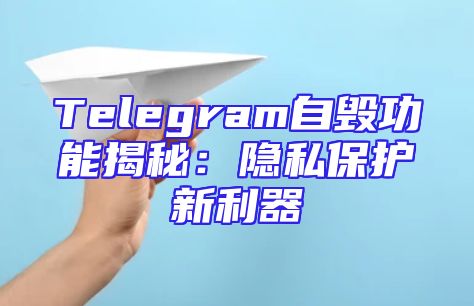 Telegram自毁功能揭秘：隐私保护新利器