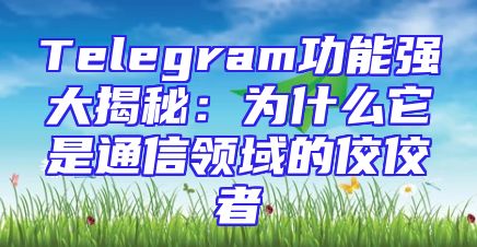 Telegram功能强大揭秘：为什么它是通信领域的佼佼者