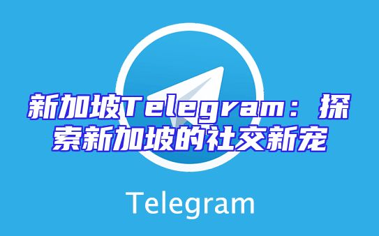 新加坡Telegram：探索新加坡的社交新宠