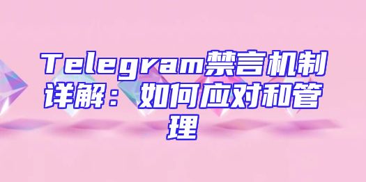 Telegram禁言机制详解：如何应对和管理